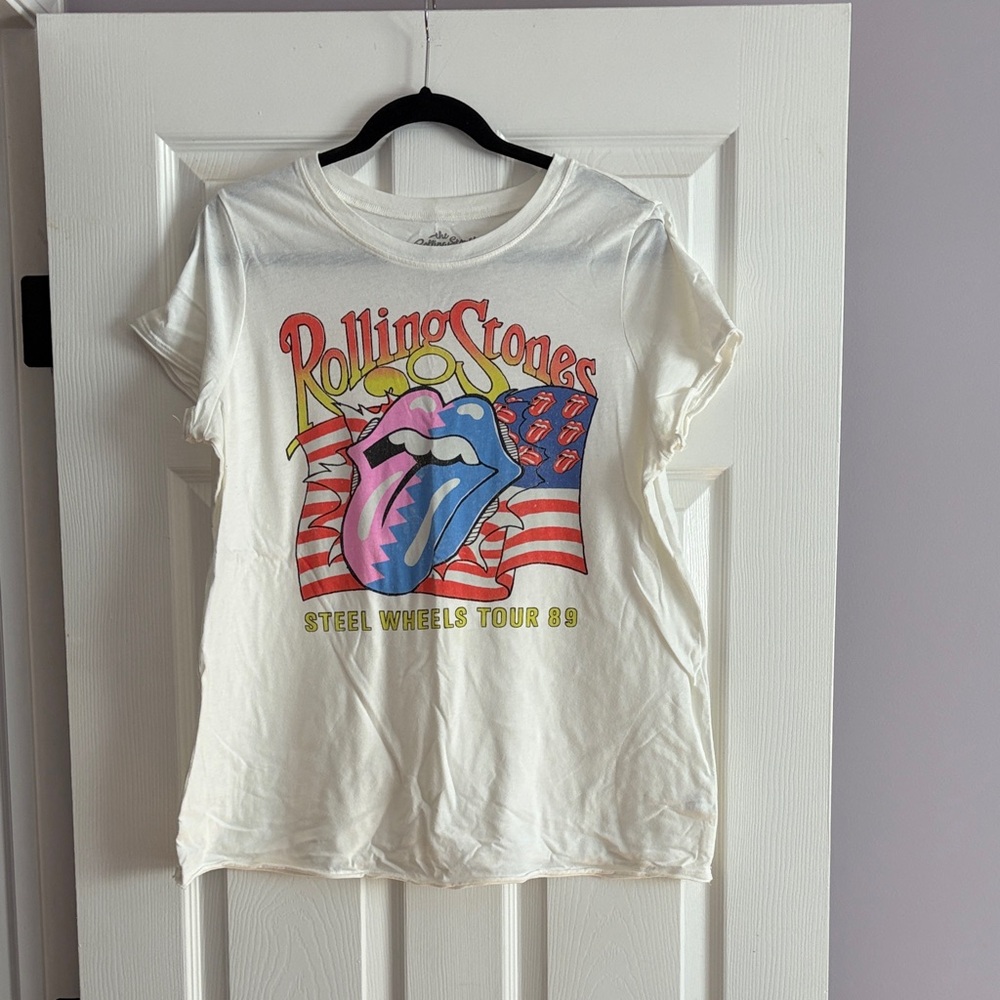 The Rolling Stones Steel Wheels Tour Tee - Cream